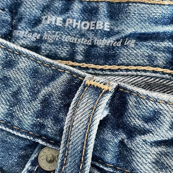 AG Adriano Goldschmied The Phoebe Vintage High Waisted Tapered leg Jeans - Sz 24 - Picture 7 of 9